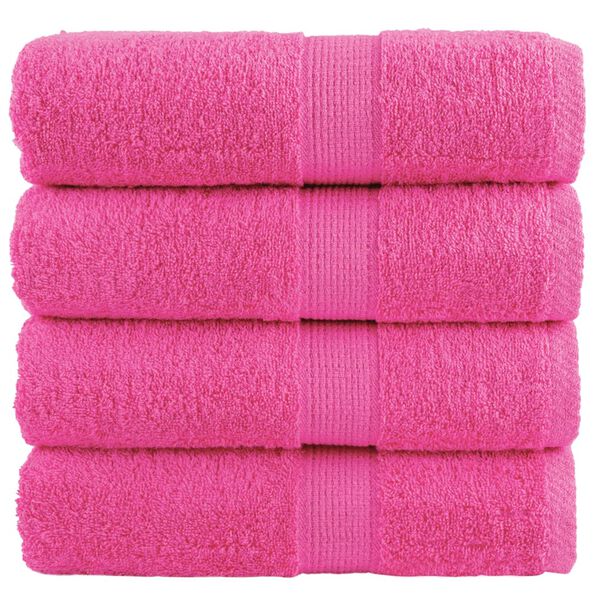 vidaXL Soap Towel Set of 4 Pink 100% cotton 12 x 12 in Soap Towel