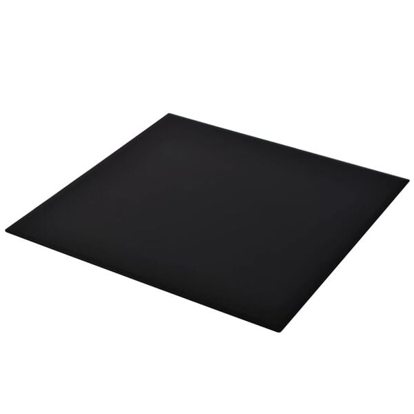 vidaXL Table Top Black Tempered glass 31.5 x 31.5 in