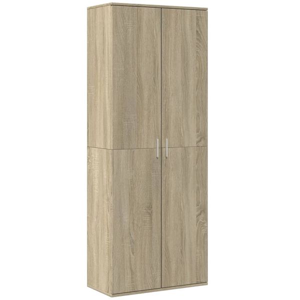 vidaXL Highboard Sonoma Oak Engineered Wood Tall Highboard Rectangular
