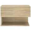 vidaXL Wall-mounted Bedside Cabinet Sonoma Oak Engineered Wood Small