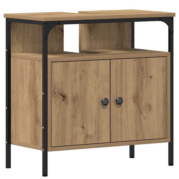 vidaXL Bathroom Sink Cabinet Artisan oak Engineered wood, steel