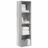 vidaXL Bookcase Grey Sonoma Engineered wood Medium Bookcase