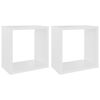 vidaXL Wall Cube Shelves 2 pcs White 10.2"x5.9"x10.2"