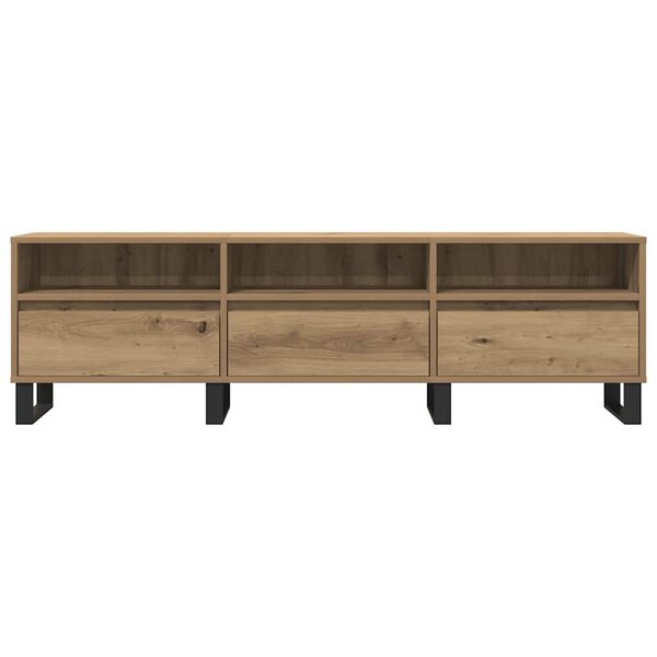 vidaXL TV Cabinet Artisan Oak Engineered wood, Iron