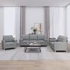 vidaXL Sofa Set Light grey Polyester, metal, textilene, plywood