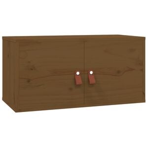 vidaXL Wall Cabinet Honey brown Solid pine wood