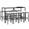 vidaXL Garden Bar Set Black
