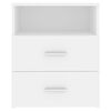 vidaXL Bed Cabinet White Sturdy Engineered Wood Medium