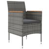 vidaXL Garden Dining Set Grey and black