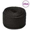 vidaXL Work Rope Black 0.55 " 82.0 ' Polypropylene