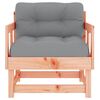 vidaXL Garden Chair Grey, Natural Wood