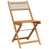 vidaXL Garden Chair Set of 4 Beige Solid acacia wood, PE rattan One Size