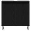 vidaXL Bathroom Sink Cabinet Black Oak 22.83 x 12.99 x 23.62 in