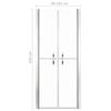 vidaXL Shower Door Clear ESG 39.8"x74.8"
