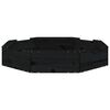 vidaXL Sandbox Black Solid pine wood Medium Seats Many Sandbox