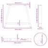 vidaXL Dining Table Legs A-Shaped 2 pcs 39.4x(28.3-28.7)" Steel