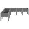 vidaXL Garden Planter with Legs Light Gray 78.7"x63"x16.5" PP