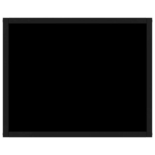 vidaXL Console Table Black Tempered glass, Powder-coated steel