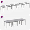 vidaXL Garden Dining Table Light grey 118.11 x 39.37 x 28.74 in