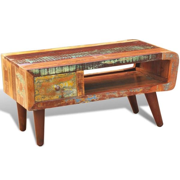 vidaXL Coffee Table Multicolor Reclaimed solid wood Small Rectangular