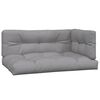 vidaXL Garden Pallet Corner Sofa Natural Wood, Grey