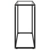 vidaXL Console Table Transparent, Black Toughened Glass, Powder-Coated Steel