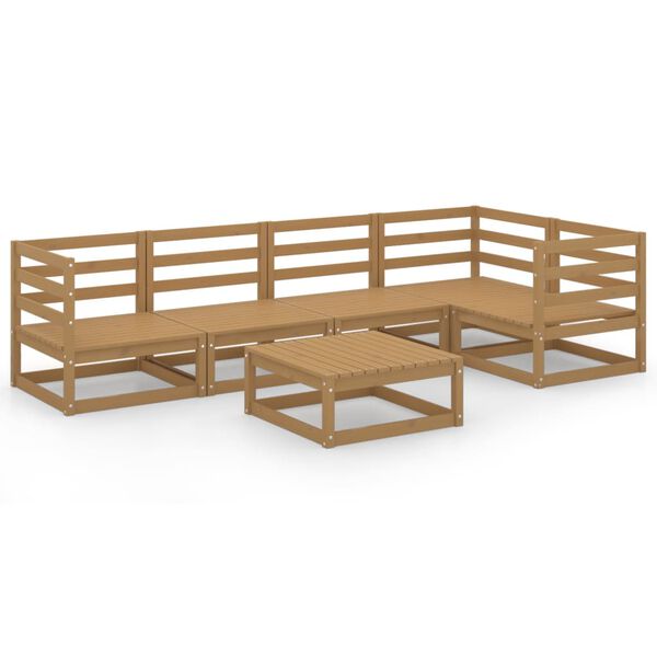 vidaXL Garden Lounge Set Honey brown Solid pine wood Modular
