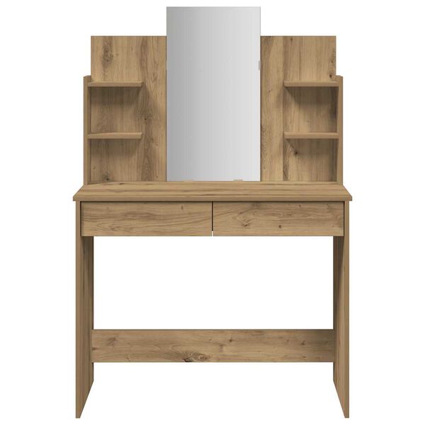 vidaXL Dressing Table Artisan Oak Engineered wood, Glass Large