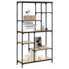 vidaXL Bookshelf Sonoma oak Engineered wood, Steel 39 x 14 x 69.3 in