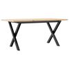 vidaXL Coffee Table Natural wood and black