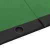 vidaXL Poker Table Green Engineered wood, steel, felt, artificial leather