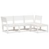 vidaXL Garden Lounge Set White Solid Pine Wood Medium Modular