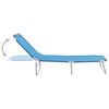 vidaXL Sun Lounger Turquoise Blue Oxford fabric, Powder-coated steel