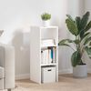 vidaXL Bookcase White Engineered Wood Medium Stackable Bookcase