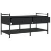 vidaXL Coffee Table Black Engineered wood, metal Medium Adjustable Feet