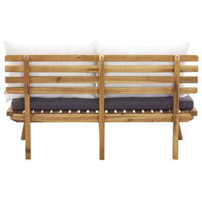 vidaXL 4 Piece Patio Lounge Set with Cushions Solid Wood Acacia