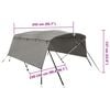 vidaXL 4-bow Bimini Top with Sidewalls 95.7x(90.6-96.1)x53.9"