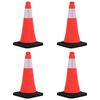 vidaXL Reflective Traffic Cones with Heavy Bases 4 pcs 19.7 "