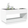 vidaXL Coffee Table White Engineered wood, Glass Medium
