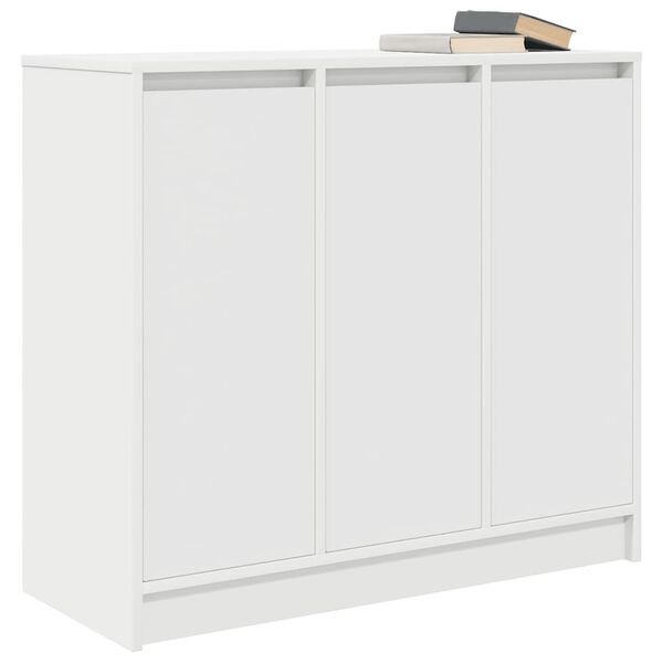 vidaXL Sideboard White Engineered Wood Medium Sideboard Rectangular