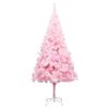 vidaXL Artificial Pre-lit Christmas Tree with Ball Set Pink 94.5" PVC