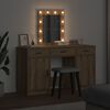 vidaXL Dressing Table Brown 19.69 x 16.14 x 53.15 in Engineered Wood