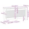 vidaXL Radiator Cover 67.7"x7.5"x32.1" MDF