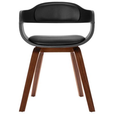 vidaXL Dining Chair with Bentwood and Faux Leather