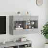 vidaXL TV Wall Cabinet Concrete grey Engineered wood, Glass Medium
