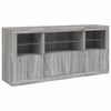 vidaXL Sideboard Grey Sonoma Engineered wood, Glass Large Sideboard