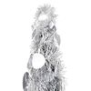 vidaXL Pop-up Christmas Tree Silver PET 47.2 in Collapsible