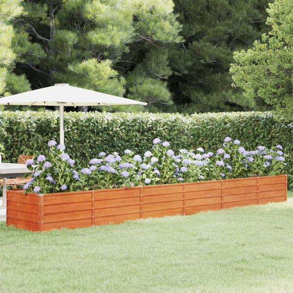 vidaXL Garden Raised Bed Rusty Corten Steel 189 x 31.5 x 17.7 in Tough