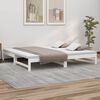 vidaXL Day Bed White Solid pine wood 2x Expandable Day Bed