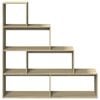 vidaXL Room Divider Bookcase Sonoma oak Engineered wood 4-Tier